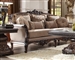 Frosinone Sage Chenille Mahogany Finish Sofa by Homey Design - 09-S