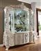 Princessa China Cabinet in Antiqued White & Gold Brush Highlights Finish by Homey Design - HD-1806-CB