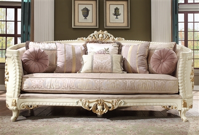 Antique Lavish Carved Upholstery Sofa by Homey Design - HD-2011-S