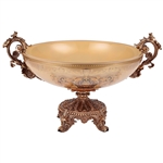 Arc De Cristal Bowl in Bronze/Mocha Cream/Gold Finish by Homey Design - HD-6001-2H