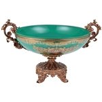 Arc De Cristal Bowl in Bronze/Emerald Green/Gold Finish by Homey Design - HD-6001-3H
