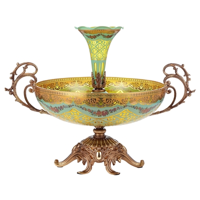 Arc De Cristal Vase in Bronze/Floral Finish by Homey Design - HD-6001-XL