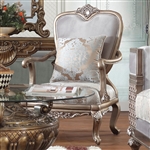 Pearl Fabric & Bronze Finish Chair by Homey Design - HD-6033-C