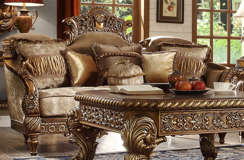 Traditional Lavish Finish 2 Piece Living Room Set by Homey Design