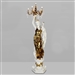White & Metallic Gold Finished Lady Floor Lamp by Homey Design - HD-7941