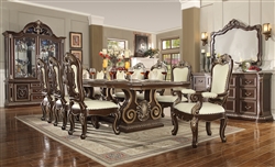Classic Dark Cherry Finish 7 Piece Dining Room Set by Homey Design - HD-8013-DT