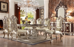 Cleopatra Double Pedestal 7 Piece Rectangle Dining Room Set by Homey Design - HD-8017-DT