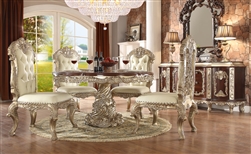 Cleopatra 5 Piece Round Dining Room Set by Homey Design - HD-8017-DT-R