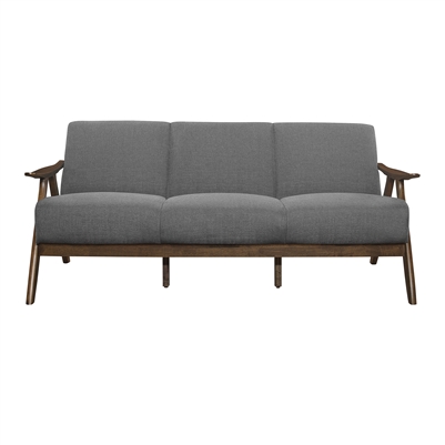 Damala Sofa in Walnut & Gray by Home Elegance - HEL-1138GY-3