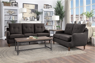 Cagle 2 Piece Sofa Set in Chocolate by Home Elegance - HEL-1219CH