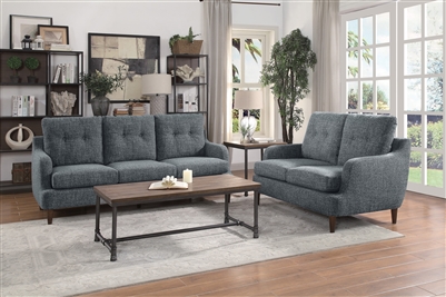 Cagle 2 Piece Sofa Set in Gray by Home Elegance - HEL-1219GY
