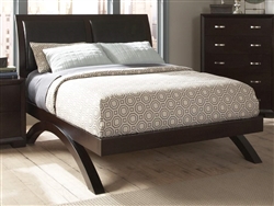 Astrid Queen Sleigh Bed in Espresso by Home Elegance - HEL-1313-1