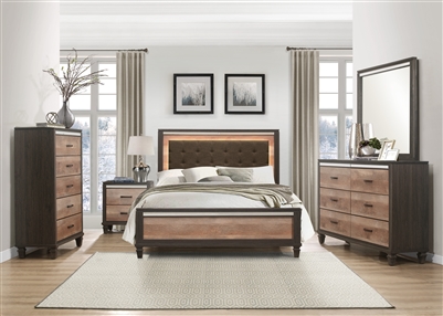 Danridge 6 Piece Bedroom Set in 2-Tone by Home Elegance - HEL-1518-1-4