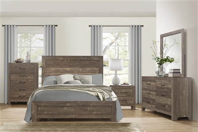 Corbin 6 Piece Bedroom Set in Rustic Brown by Home Elegance - HEL-1534-1-4
