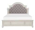 Baylesford Queen Bed in Antique White by Home Elegance - HEL-1624W-1