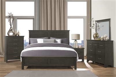 Blaire Farm 6 Piece Bedroom Set in Charcoal Gray by Home Elegance - HEL-1675-1-4