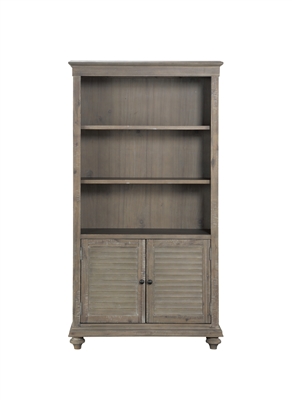 Cardano 40" W Bookcase in Driftwood Light Brown by Home Elegance - HEL-1689BR-18