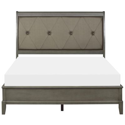 Cotterill Queen Bed in Gray by Home Elegance - HEL-1730GY-1
