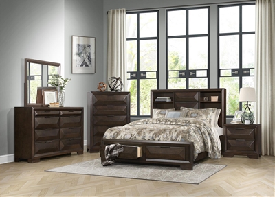 Chesky 6 Piece Bedroom Set in Espresso by Home Elegance - HEL-1753-1-4