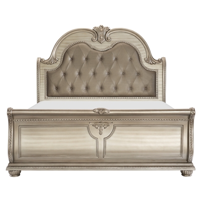 Cavalier Queen Bed in Silver by Home Elegance - HEL-1757SV-1
