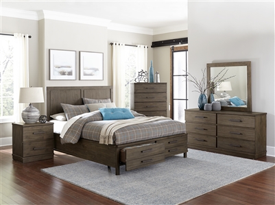 Bracco 6 Piece Bedroom Set in Brown by Home Elegance - HEL-1769-1-4