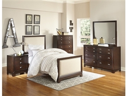Bernal Heights 4 Piece Bedroom Set in Warm Cherry by Home Elegance - HEL-1810T-1-4