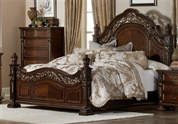 Catalonia Queen Bed in Cherry by Home Elegance - HEL-1824-1