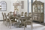 Catalonia 7 Piece Dining Set in Platinum Gold by Home Elegance - HEL-1824PG-112-7