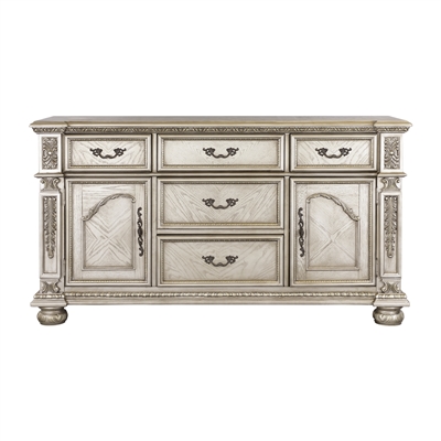 Catalonia Server in Platinum Gold by Home Elegance - HEL-1824PG-55
