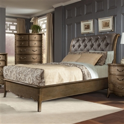 Chambord Queen Bed in Gold by Home Elegance - HEL-1828-1