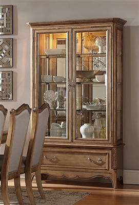 Chambord Buffet & Hutch in Gold by Home Elegance - HEL-1828-50