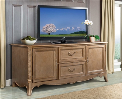 Chambord 72" TV Stand in Champagne Gold by Home Elegance - HEL-18280-T