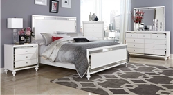 Alonza 6 Piece Bedroom Set in Bright White by Home Elegance - HEL-1845-1-4