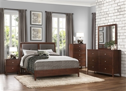 Cullen 6 Piece Bedroom Set in Brown Cherry by Home Elegance - HEL-1855-1-4