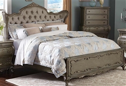 Florentina Queen Wing Bed in Gold by Home Elegance - HEL-1867-1