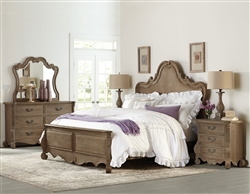 Chrysanthe 6 Piece Bedroom Set in Oak by Home Elegance - HEL-1912-1-4
