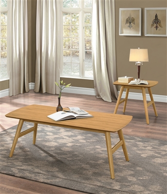 Anika 2 Piece Occasional Table Set in Light Ash by Home Elegance - HEL-1915-30N