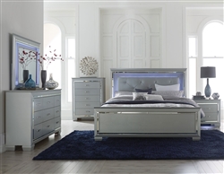 Allura 6 Piece Bedroom Set in Silver by Home Elegance - HEL-1916-1-4