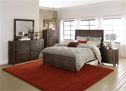 Farrin 6 Piece Bedroom Set in Dark Rustic Pine by Home Elegance - HEL-1924-1-4
