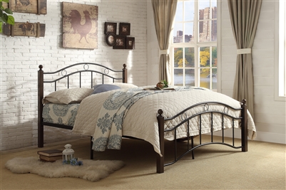 Averny Full Metal Platform Bed in Black by Home Elegance - HEL-2020FBK-1