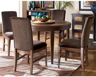 Beaumont 5 Piece Round Dining Set in Brown Cherry by Home Elegance - HEL-2111-48-5