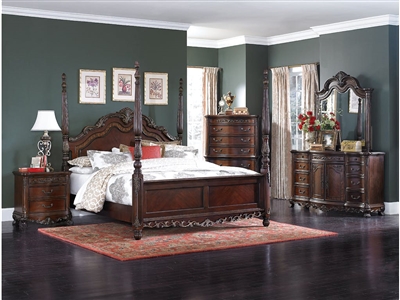 Deryn Park 6 Piece Bedroom Set in Cherry by Home Elegance - HEL-2243-1-4