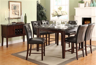 Decatur 5 Piece Counter Height Dining Set in Espresso by Home Elegance - HEL-2456-36-5