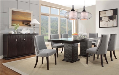 Chicago 7 Piece Dining Set in Deep Espresso by Home Elegance - HEL-2588-92-7