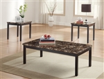 Tempe 3 Piece Occasional Table Set in Black by Home Elegance - HEL-2601-31-3PK