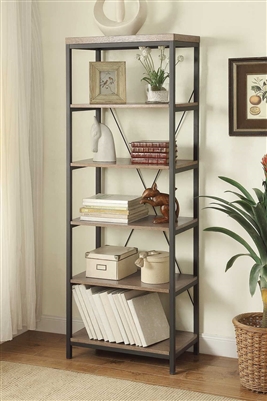 Daria 26" W Bookcase in Grey by Home Elegance - HEL-3224N-16