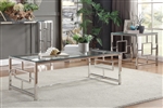 Yesenia 2 Piece Occasional Table Set in Chrome by Home Elegance - HEL-3642-30