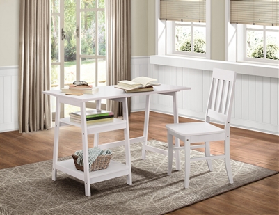 Daily 2 Piece Home Office Set in White by Home Elegance - HEL-4694WT-15