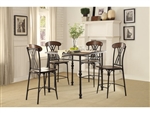 Loyalton 5 Piece Counter Height Dining Set in Wood/Metal by Home Elegance - HEL-5149-36-5
