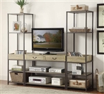 Rumi 3 Piece 40" TV Stand Set in Faux Wood by Home Elegance - HEL-5264-TV-3